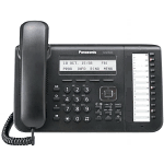 Panasonic KX-NT553 B | Standardní IP systémový telefon pro ústředny Panasonic | Černobílý displej 3x24 znaků, 2 porty GLAN, 2x12 tlačítek programovatelných