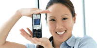 Přenosné digitální telefony pro telefonní ústředny Panasonic.