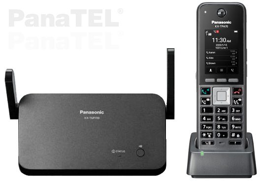 IP Bezdrátový telefon Panasonic KX-TGP700 | KX-TGP700NE s kapacitou až 16 bezdrátových telefonů malou telefonní ústřednou.