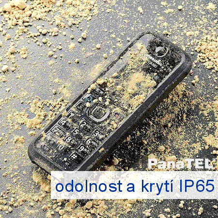 Bezdrátová ručka Panasonic KX-UDT131CE je odolná prachu, nárazu a vodě. Splňuje normu krytí přístroje IP65.