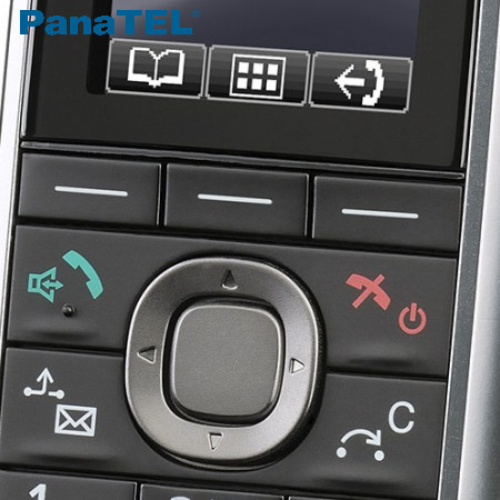 Detail komfortního telefonu Panasonic KX-UDT121CE pro bezdrátový SIP systém KX-UDS124CE.